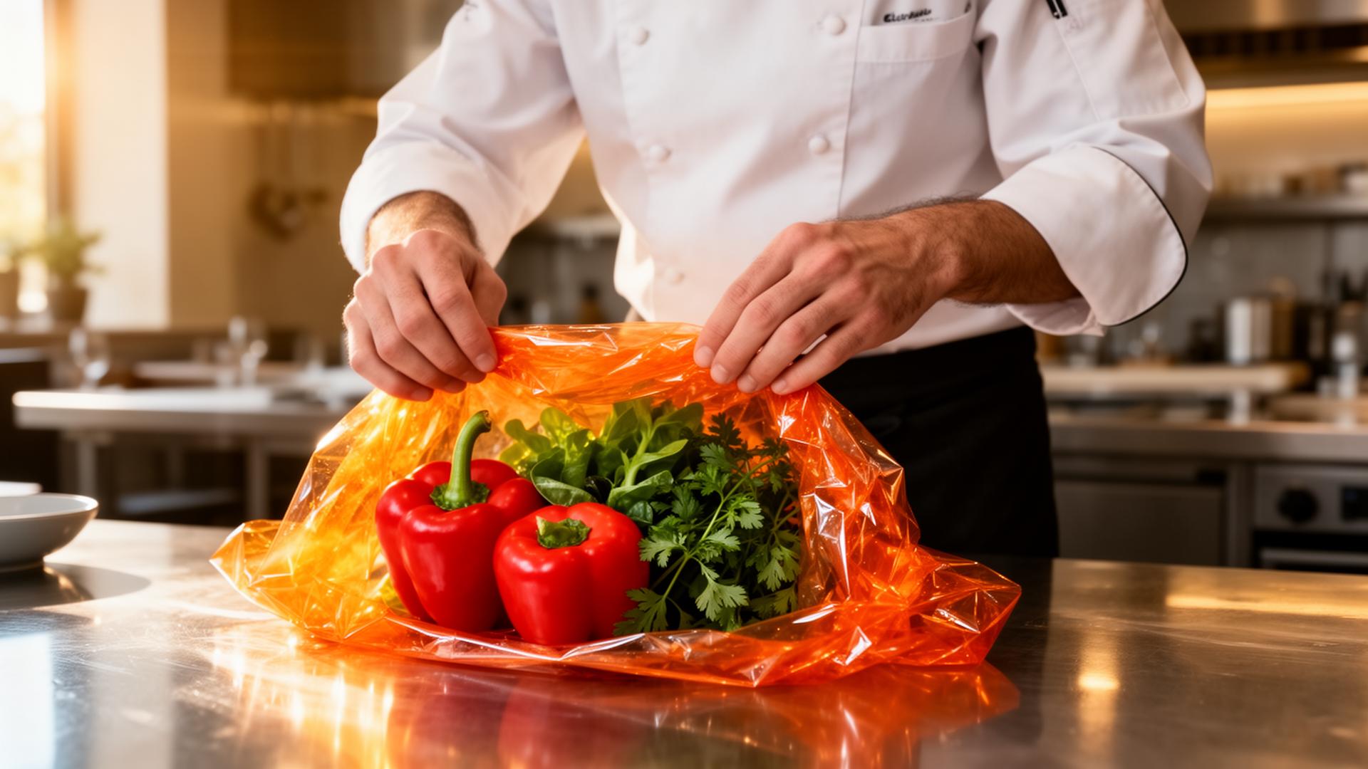 The Orange Wrap in a professional kitchen environment
